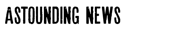 Astounding news font preview